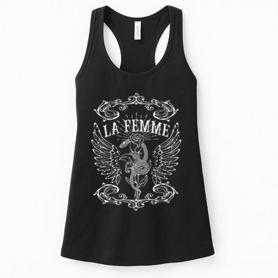 La Femme Snake And Rose Dark Art Womens Tank Top