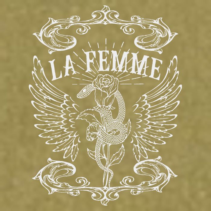 La Femme Snake And Rose Dark Art Garment-Dyed Women's Muscle Tee