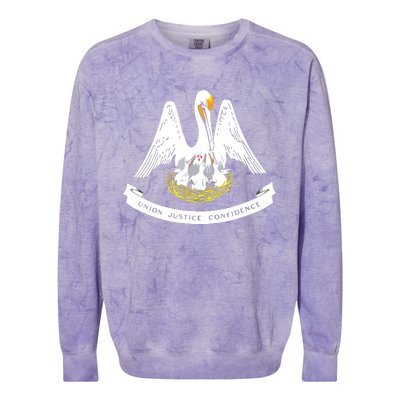 Louisiana Flag Shirts Colorblast Crewneck Sweatshirt