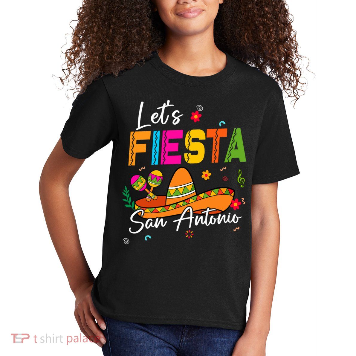 Let's Fiesta San Antonio Texas Cinco De Mayo Mexican Party  Kids T-Shirt