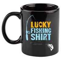 Lucky Fishing Shirts For A Fisherman 11oz C Handle Ceramic Mug