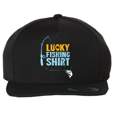 Lucky Fishing Shirts For A Fisherman Wool Snapback Cap