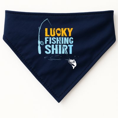 Lucky Fishing Shirts For A Fisherman USA-Made Doggie Bandana
