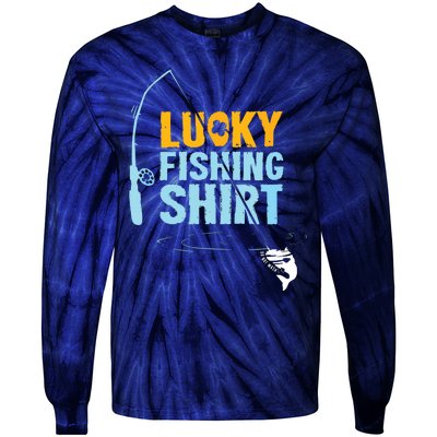 Lucky Fishing Shirts For A Fisherman Tie-Dye Long Sleeve Shirt