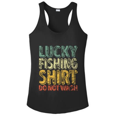 Lucky Fishing Shirts Do Not Wash Vintage Fishing Lover Ladies PosiCharge Competitor Racerback Tank