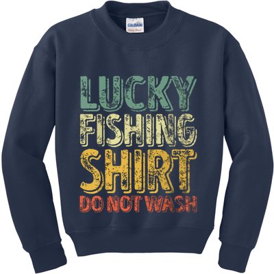 Lucky Fishing Shirts Do Not Wash Vintage Fishing Lover Kids Sweatshirt