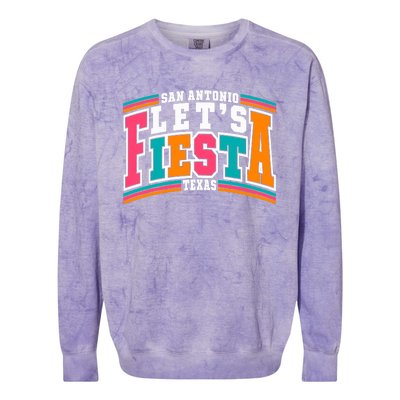 Lets Fiesta San Antonio Texas Mexican Party Colorblast Crewneck Sweatshirt