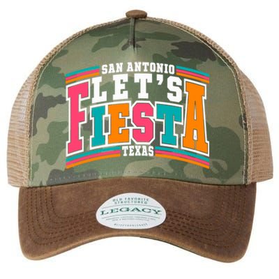 Lets Fiesta San Antonio Texas Mexican Party Legacy Tie Dye Trucker Hat