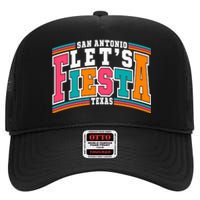 Lets Fiesta San Antonio Texas Mexican Party High Crown Mesh Back Trucker Hat