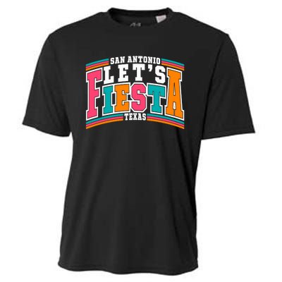 Lets Fiesta San Antonio Texas Mexican Party Cooling Performance Crew T-Shirt