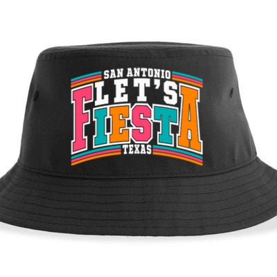 Lets Fiesta San Antonio Texas Mexican Party Sustainable Bucket Hat