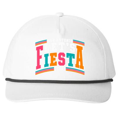 Lets Fiesta San Antonio Texas Mexican Party Snapback Five-Panel Rope Hat