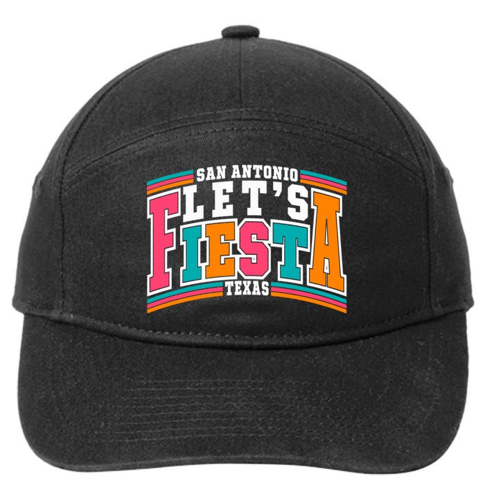 Lets Fiesta San Antonio Texas Mexican Party 7-Panel Snapback Hat