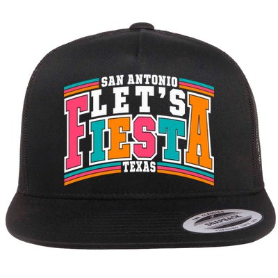 Lets Fiesta San Antonio Texas Mexican Party Flatbill Hat