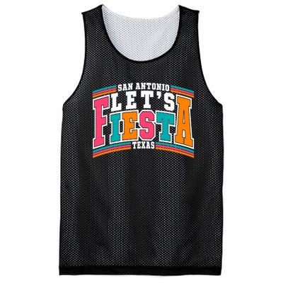 Lets Fiesta San Antonio Texas Mexican Party Mesh Reversible Basketball Jersey Tank