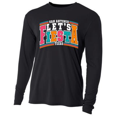 Lets Fiesta San Antonio Texas Mexican Party Cooling Performance Long Sleeve Crew