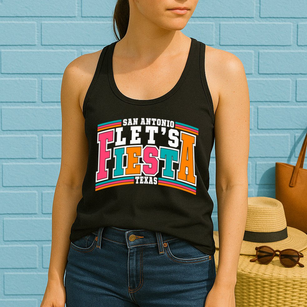 Lets Fiesta San Antonio Texas Mexican Party Womens Tank Top