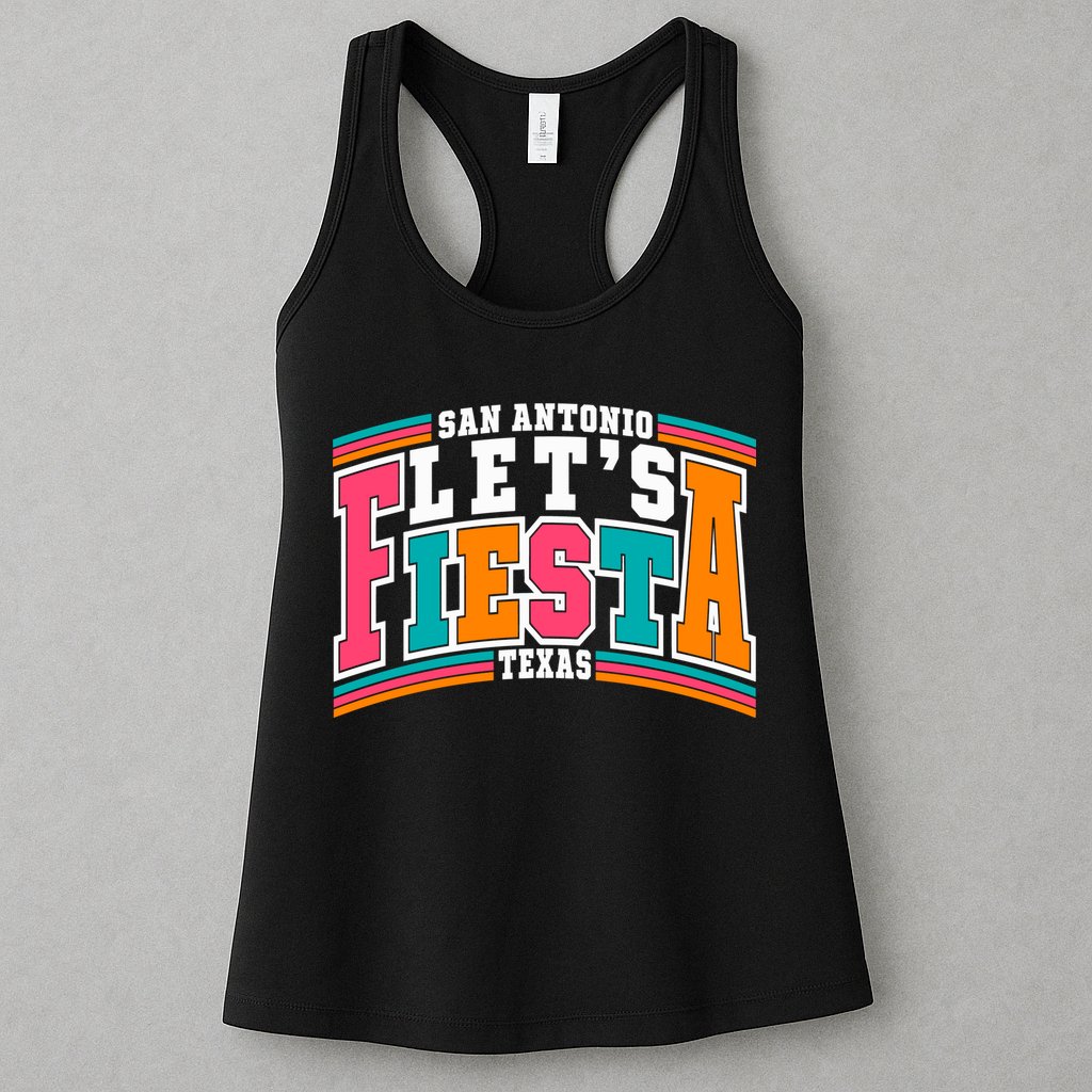 Lets Fiesta San Antonio Texas Mexican Party Womens Tank Top