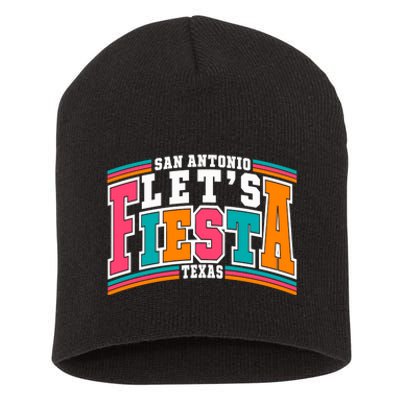 Lets Fiesta San Antonio Texas Mexican Party Short Acrylic Beanie