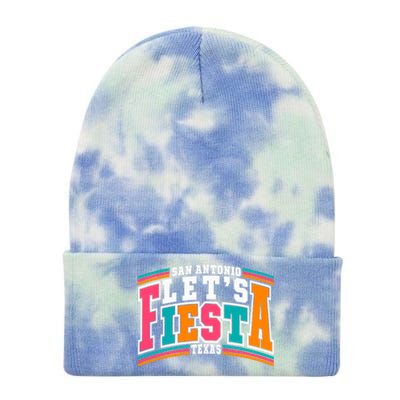 Lets Fiesta San Antonio Texas Mexican Party Tie Dye 12in Knit Beanie