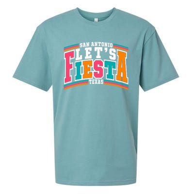 Lets Fiesta San Antonio Texas Mexican Party Sueded Cloud Jersey T-Shirt