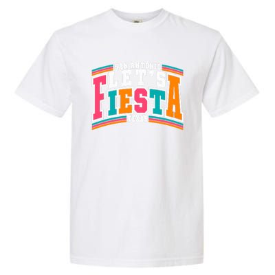 Lets Fiesta San Antonio Texas Mexican Party Garment-Dyed Heavyweight T-Shirt