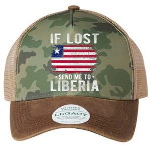 Liberia Flag Souvenir If Lost Send Me To Liberia Legacy Tie Dye Trucker Hat