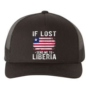 Liberia Flag Souvenir If Lost Send Me To Liberia Yupoong Adult 5-Panel Trucker Hat