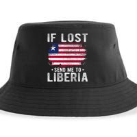 Liberia Flag Souvenir If Lost Send Me To Liberia Sustainable Bucket Hat