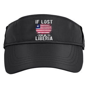 Liberia Flag Souvenir If Lost Send Me To Liberia Adult Drive Performance Visor