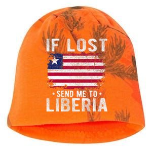 Liberia Flag Souvenir If Lost Send Me To Liberia Kati - Camo Knit Beanie