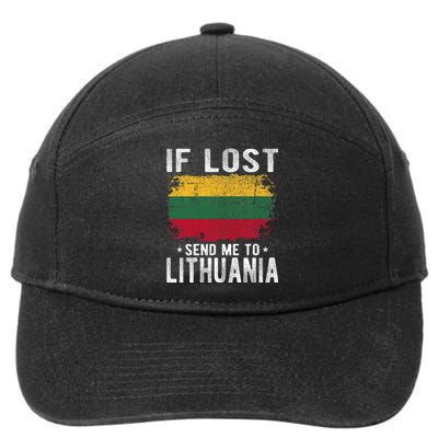 Lithuania Flag Souvenir If Lost Send Me To Lithuania 7-Panel Snapback Hat