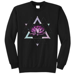 Lotus Flower Sacred Geometry Yoga Meditation Spiritual Zen Sweatshirt