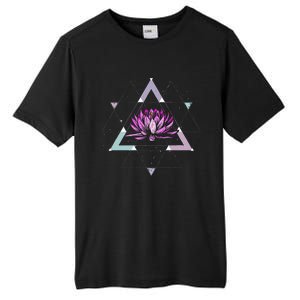 Lotus Flower Sacred Geometry Yoga Meditation Spiritual Zen Tall Fusion ChromaSoft Performance T-Shirt