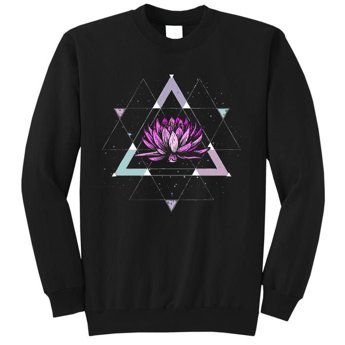 Lotus Flower Sacred Geometry Yoga Meditation Spiritual Zen Tall Sweatshirt