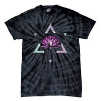 Lotus Flower Sacred Geometry Yoga Meditation Spiritual Zen Tie-Dye T-Shirt