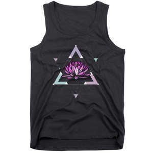 Lotus Flower Sacred Geometry Yoga Meditation Spiritual Zen Tank Top