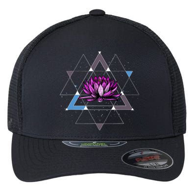 Lotus Flower Sacred Geometry Yoga Meditation Spiritual Zen Flexfit Unipanel Trucker Cap