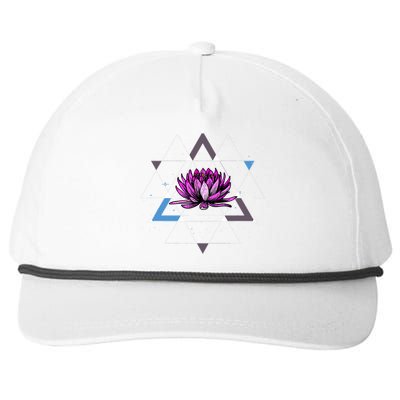 Lotus Flower Sacred Geometry Yoga Meditation Spiritual Zen Snapback Five-Panel Rope Hat