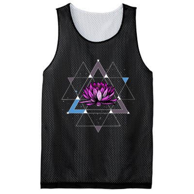 Lotus Flower Sacred Geometry Yoga Meditation Spiritual Zen Mesh Reversible Basketball Jersey Tank