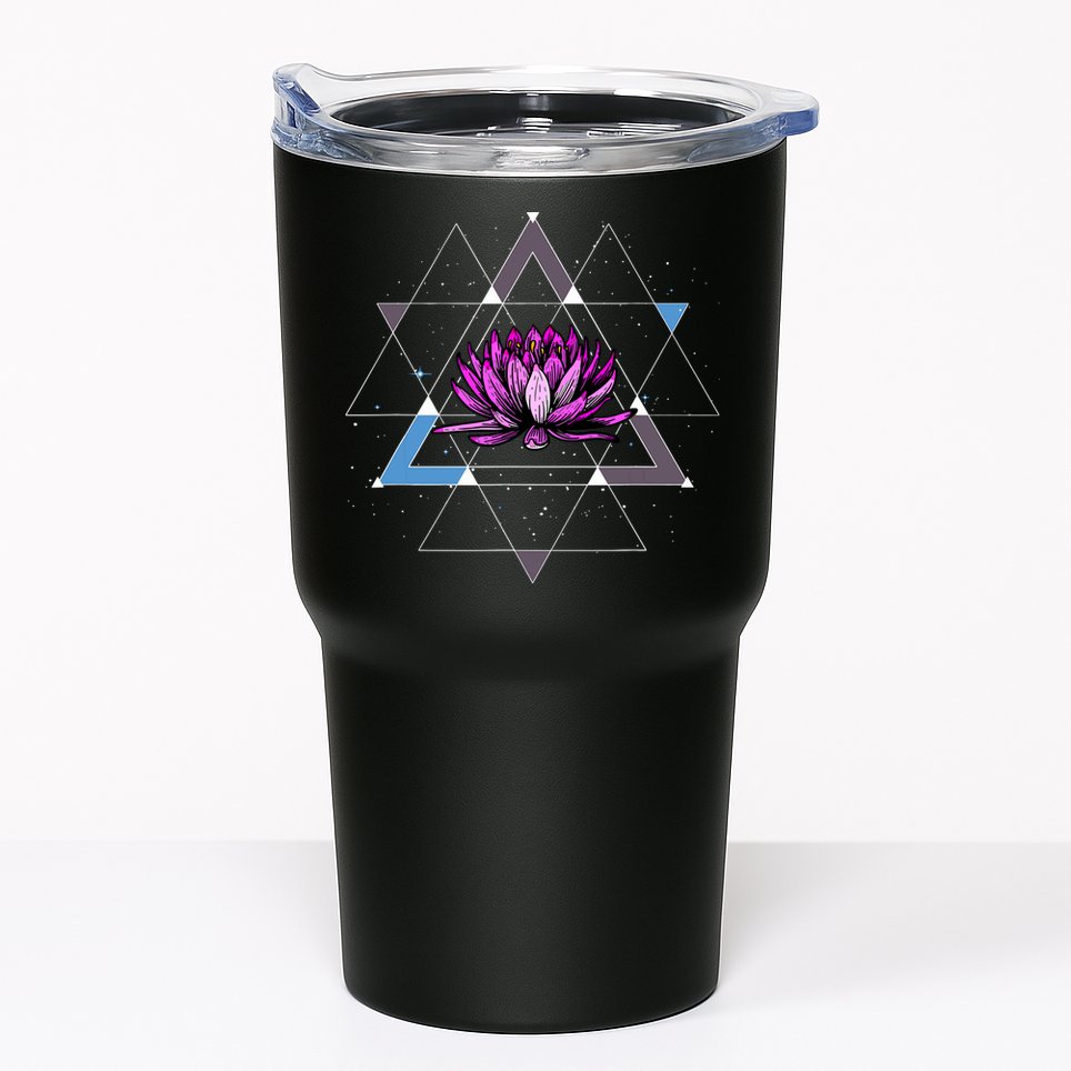 Lotus Flower Sacred Geometry Yoga Meditation Spiritual Zen Tumbler