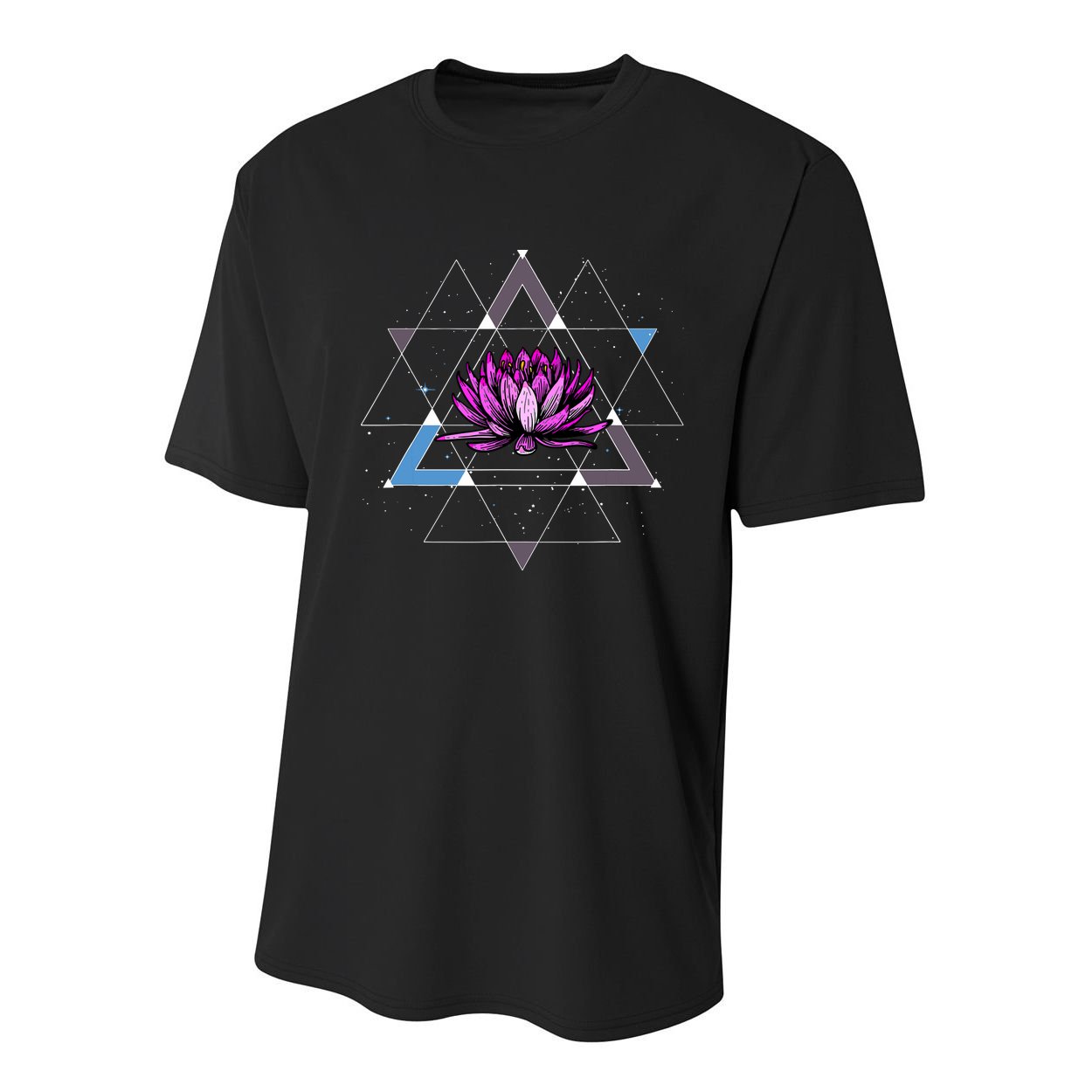 Lotus Flower Sacred Geometry Yoga Meditation Spiritual Zen Youth Performance Sprint T-Shirt