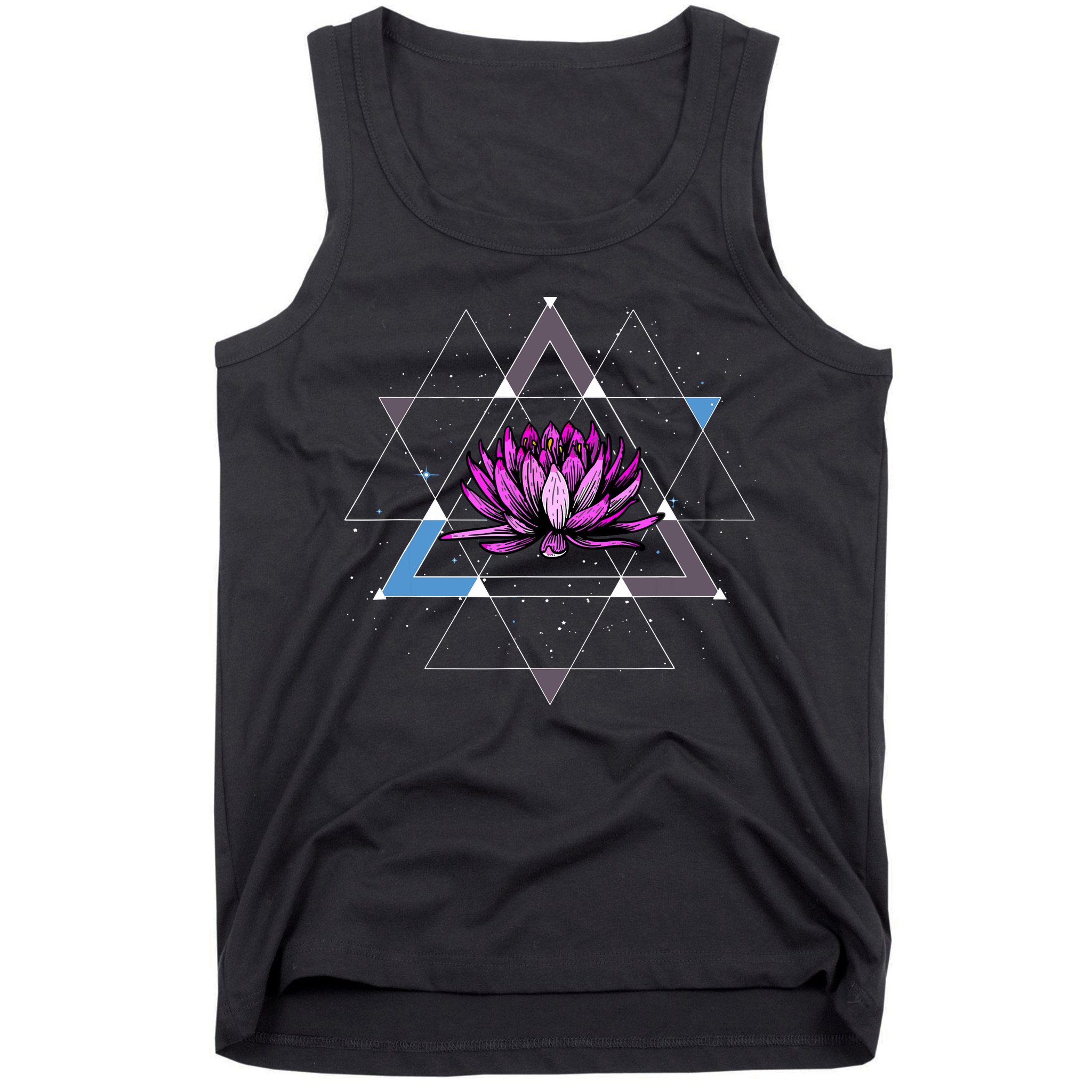 Lotus Flower Sacred Geometry Yoga Meditation Spiritual Zen Tank Top