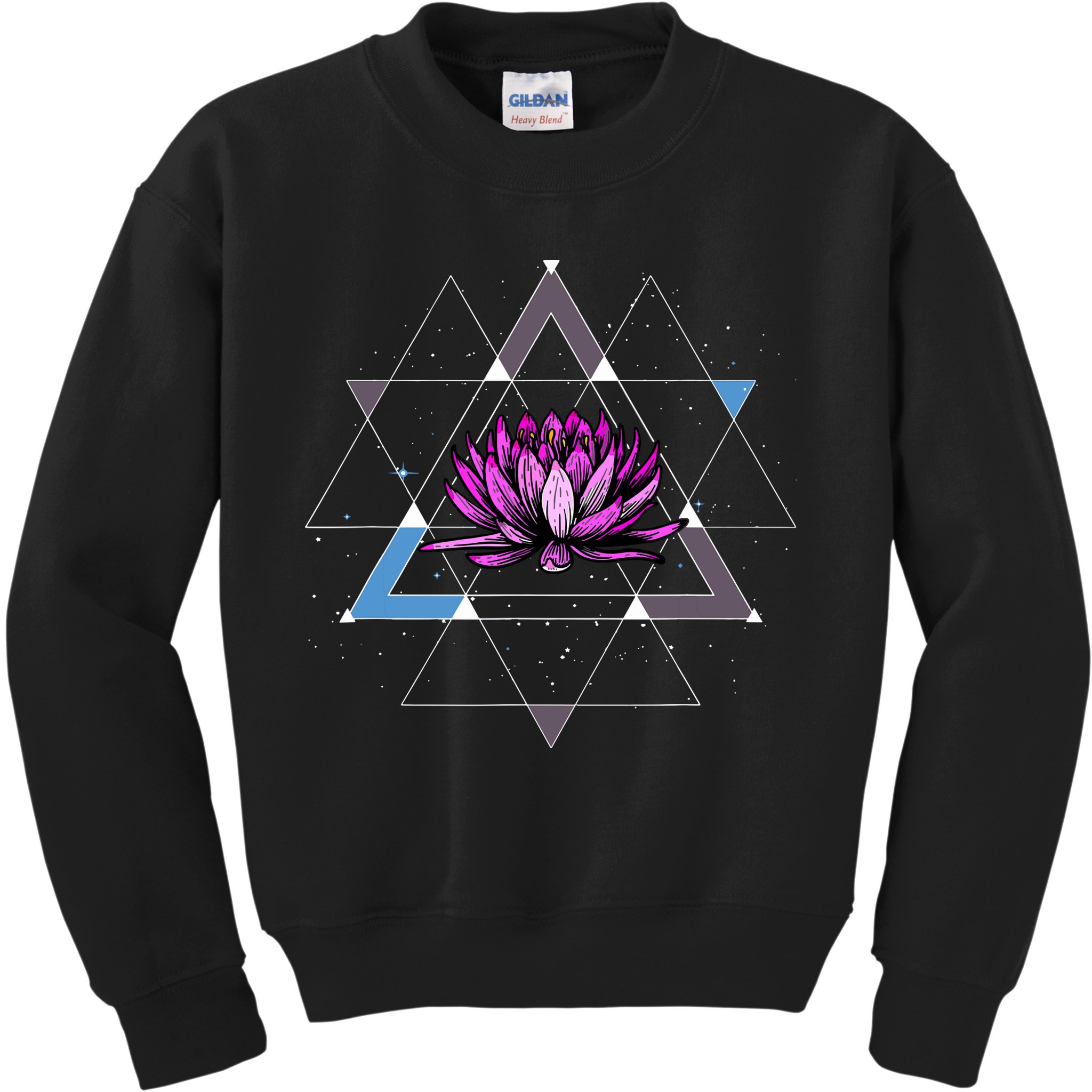 Lotus Flower Sacred Geometry Yoga Meditation Spiritual Zen Kids Sweatshirt