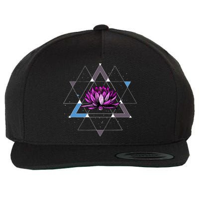 Lotus Flower Sacred Geometry Yoga Meditation Spiritual Zen Wool Snapback Cap