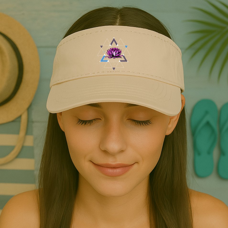 Lotus Flower Sacred Geometry Yoga Meditation Spiritual Zen Visor