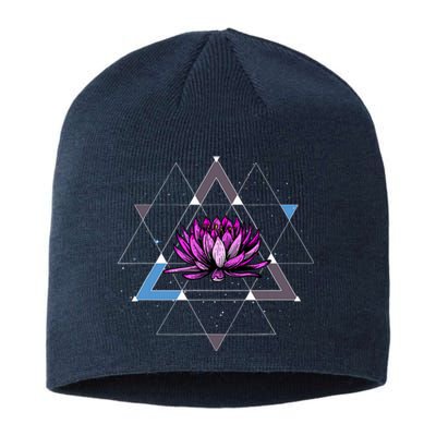 Lotus Flower Sacred Geometry Yoga Meditation Spiritual Zen Sustainable Beanie