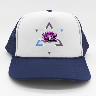 Lotus Flower Sacred Geometry Yoga Meditation Spiritual Zen Trucker Hat