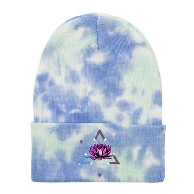 Lotus Flower Sacred Geometry Yoga Meditation Spiritual Zen Tie Dye 12in Knit Beanie