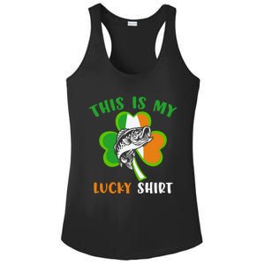 Lucky Fishing Shamrock Lucky St Patricks Day Funny Great Gift Ladies PosiCharge Competitor Racerback Tank